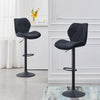 2 Pcs Bar Stools Bar Chair Breakfast Stools Kitchen Leather Adjustable Swivel