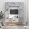 8 Piece TV Cabinet Set Concrete Grey Engineered Wood Y9N6