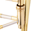 B Flat Tenor Slide Trombone Brass w/Gloves Portable Brass Musical Instrument