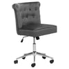Swivel Computer Desk Chair Velvet Upholstered Button Back Office Executive Chair