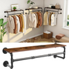 41" Long Upgraded Industrial Pipe Clothes Rack Boutique Display Garment Rack Bar