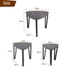 Scandinavian Nest of 3 Tables Tea Coffee Lamp Table Side End Table Metal Legs