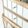 French Full Lenght Mirror Mirrored Chest of Drawers Set Champagne Silver Vanity