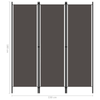 3/4/5/6-Panel Room Divider Folding Partition Privacy Screen Separator 4 Colors