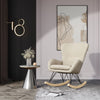 Occasional Lambswool Teddy Fabric Rocking Chair Swivel Armchair Lounge Sofa Seat