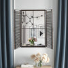 Metal Vintage Chic Shutter Garden Mirror WindowStyle Wall Hanging Home Art Decor