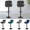 2PCS Adjustable Breakfast Bar Stools Velvet Chair Swivel Lift Kitchen Chair