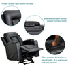 Electric Rise Power Lift Pu Leather Recliner Armchair Sofa Chair Black QA