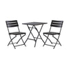Square Wood Grain Garden Outdoor Camping Beer Table with 4PCS Chairs Set Folding