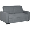 Modern 2 Seater Sofa Bed Click Clack Couch Sleeper Settee for Bedroom, Grey