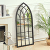 Tall Rustic Arch Wall Mirror Large Metal Window Style Frame Hallway Church Decor