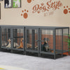 Heavy Duty Dog Cage Strong Metal Crate Pet Playpen Kennel Partition for 2 Dogs