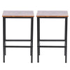 INDUSTRIAL Bar Stools Rustic Metal Breakfast Dining Seat Vintage Tall Chair Set