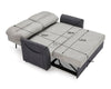 2 Seater Sofa Grey Pull Out Sofa Comfy Cushions Side Pockets Sofabed Clic Clac