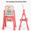 Kids Folding Double Sided Magnetic Drawing Board Easel with Colour Chalk Eraser
