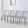 Modern 5Pcs Round Dining Table and Chairs Set 4 for Dining Room Space Saving