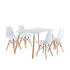 Dining Table and Chairs 2 4 6 Set Wooden leg Retro Room Chair White Kitchen