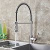 Kitchen Sink Mixer Taps Spray Chrome Brass Faucet Twin Single Lever Swivel Taps