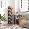 Tree Bookshelf Tall 9-Tier Floor Standing Book Shelf Bookcase Metal Frame