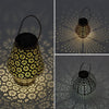 Waterproof Solar Lamp Retro Hollow Lantern Light Outdoor Hanging Landscape Light