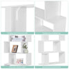 Bookcase 6 Storage Cubes Unit Tall Freestanding Bookshelf for Living Room