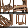 4 Tier Wooden Plant Stand Folding Flower Shelf Display Ladder Free Standing