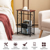 Bathroom Storage Cabinet Narrow Sofa Side Table End Table W/ Toilet Paper Holder