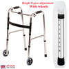 Drive Mobility Aid U-shape Lightweight Adjustable Folding Walking Frame Walker