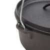 4.5L Dutch Oven Cooking Pot Cast Iron Outdoor Camping Camp Fire with Handle/Lid
