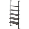 5-Tier Ladder Shelf Bookshelf Wall Mounted Storage Organizer Plant Display Rack