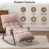 Relax Rocking Chair Adjustable Armchair w/Footstool, Reclining Chair w/Storage