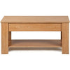 Oak Lift up Top Coffee Table with storage and shelf For Living room Home Office