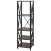 Industrial Ladder Book Storage Shelf Plant Stand / Bedside End Table Nightstand