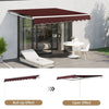 Awning Manual Outdoor Garden Canopy Patio Retractable Sun Shade Shelter250X200cm