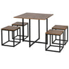 Compact 5pc Kitchen Dining Set Wood Bar Table Chair Home Furniture