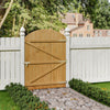 Durable Garden Wooden Gate Pedestrian Gate Pine Wood Gate 152/183cm Height