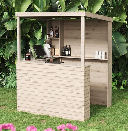 Garden Bar Pressure Treated Wooden Outdoor Pubs Shop Counter Party Drinks Sheds