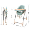 Baby Highchair Toddler Feeding Seat Foldable Adjustable Baby Dinning Table Chair