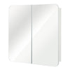 Double Door Bathroom Mirror Cabinet Storage Shelves Wall Mounted 68Lx60H cm