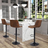 2x Industrial Vintage Tall Bar Stools Adjustable Pipe Stool Bar Chair Furniture
