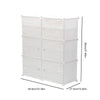 12Cubes Interlocking DIY Shoe Bookcase Organizer Rack Stand Storage Cabinet