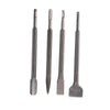 4 PIECES SDS CHISEL SET FOR HAMMER DRILL FLAT POINTED GROOVE GOUGE 250mm MASONRY