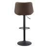 2 Faux Leather Bar Stools Breakfast Stools Gas Lift Swivel CLIPOP New Brown Grey