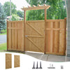 Durable Garden Wooden Gate Pedestrian Gate Pine Wood Gate 152/183cm Height