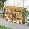 Outdoor Fir Wood Log Store Stack Holder Firewood Rack Garden Storage Slat Shed