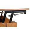Oak Lift up Top Coffee Table with storage and shelf For Living room Home Office