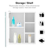 Wood LED Bathroom Cabinet Mirror Touch 5 shelf 1 Door Staorage Wall Mounted