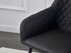 Set of 2/4 Dining Chairs Velvet Padded Seat Metal Legs High Back Chairs Kitchen