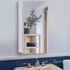 Large Bathroom Cabinet Storage Mirror Shelf Cupboard Wall Mounted White