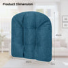 4PCS Tufted Chair Cushion Skid-Proof Overstuffed Comfortable Cushion Linen Cover